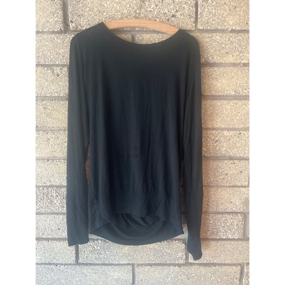 Prana Womens Black Long Sleeve Blouse With Thumbhole Detailing - Size M - Picture 2 of 6